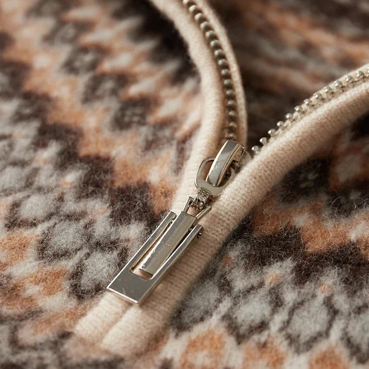 Elegant Cashmere Zip Sweater