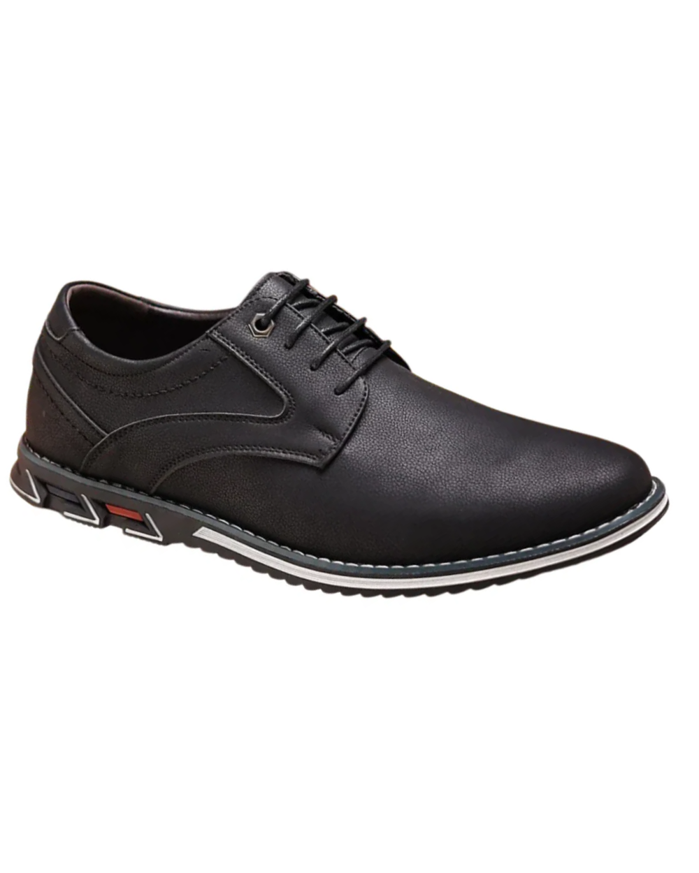 Chaussures Homme Type Italienne En Cuir - Pointure 45 - Noir - Marque Rossi - Occasion