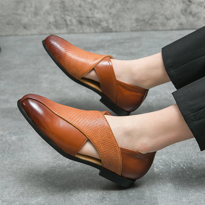 Mocassins en cuir vintage