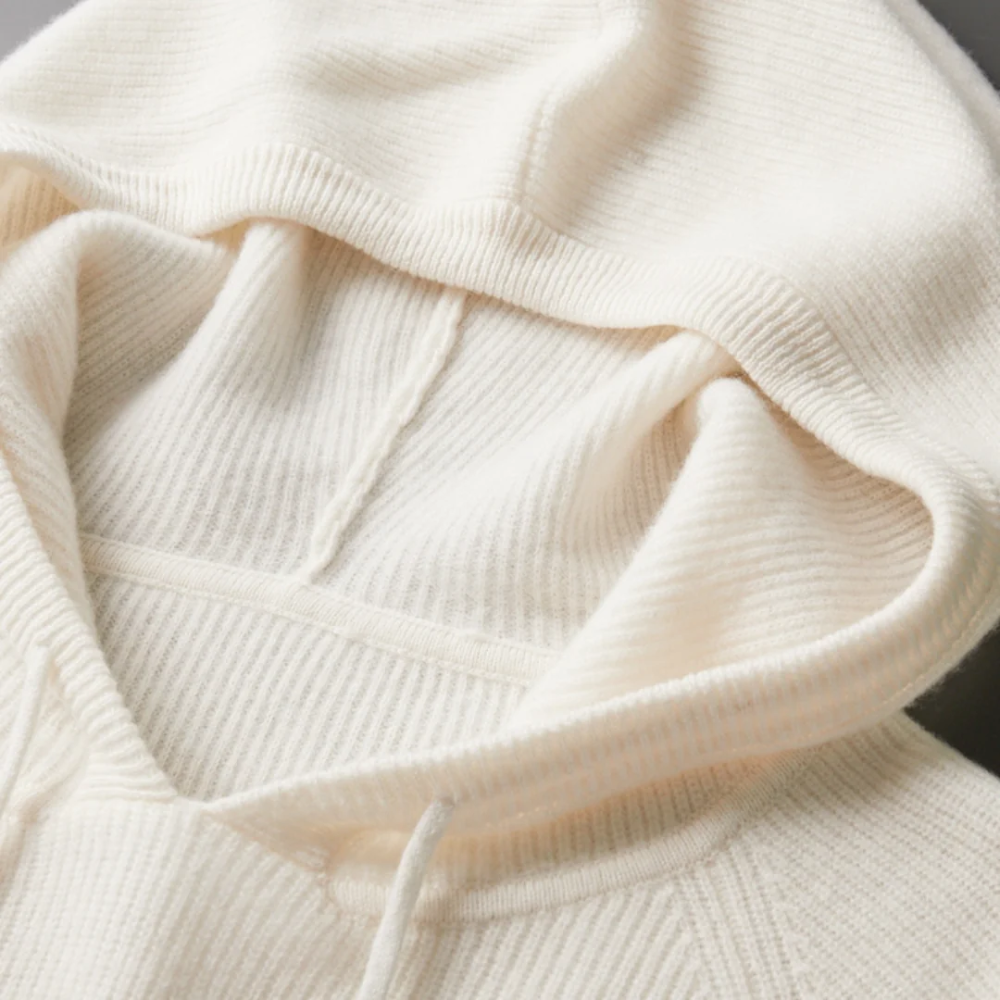 Pull à capuche en laine mérinos Arezzo