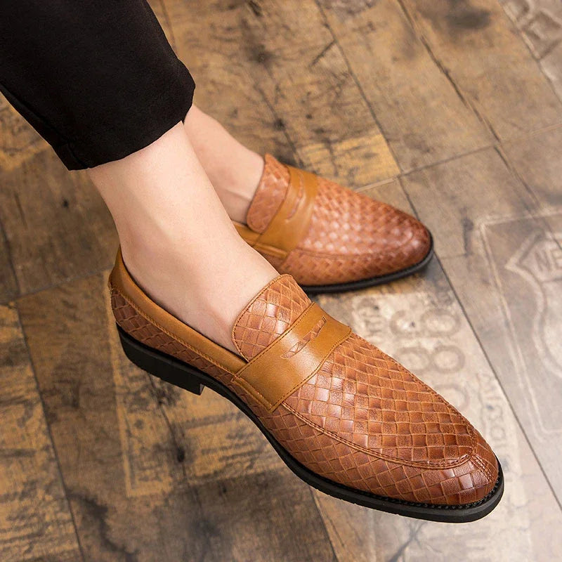 Mocassins élégants tissés