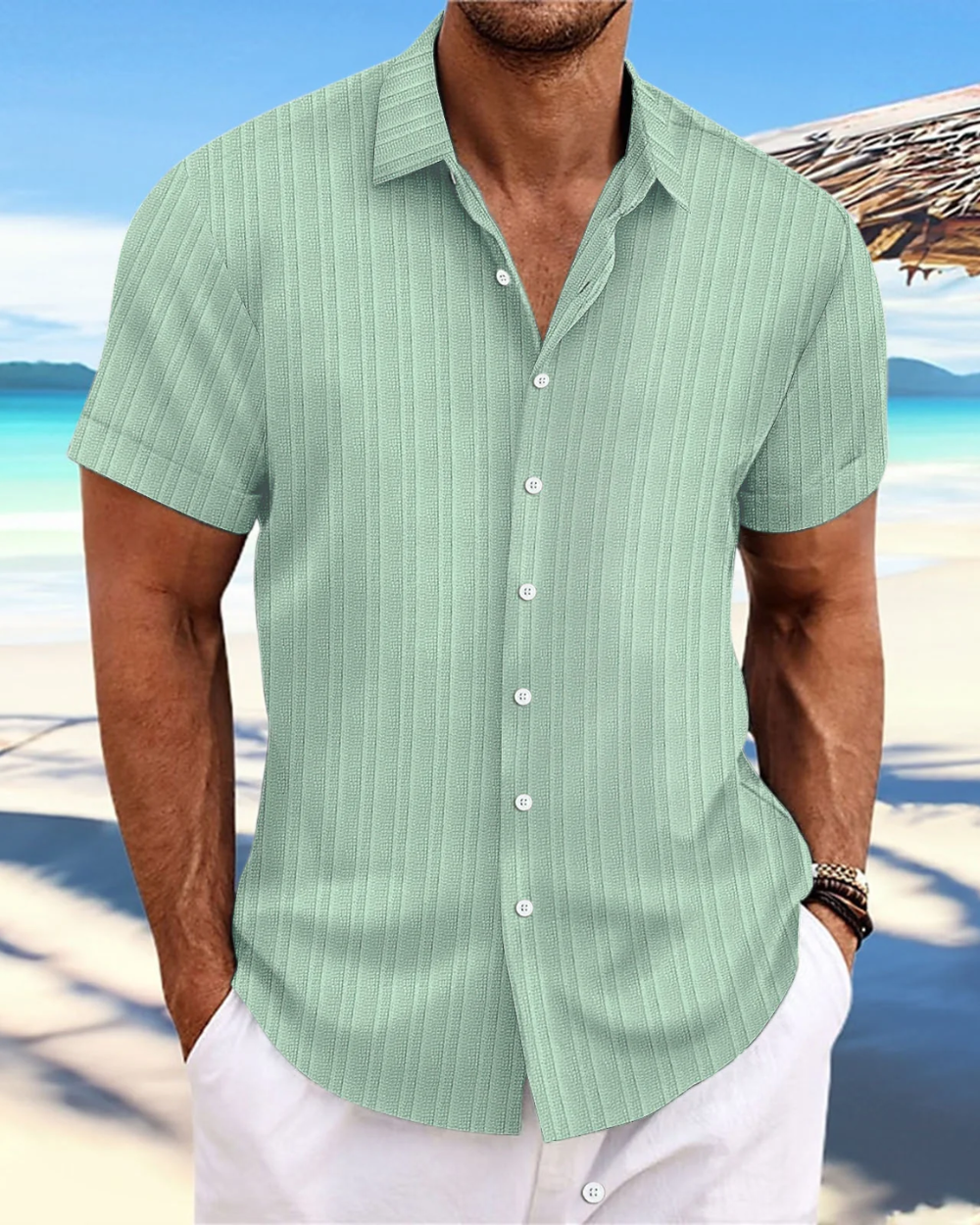 Chemise décontractée à manches courtes
