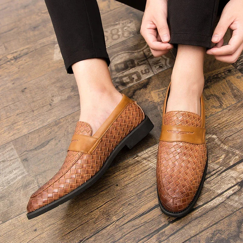 Mocassins élégants tissés