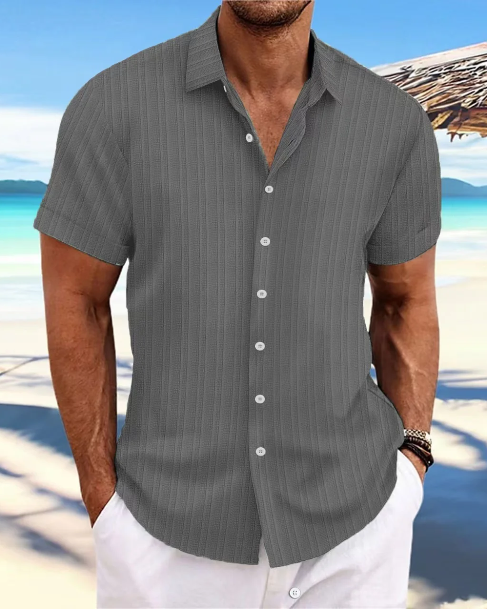 Chemise décontractée à manches courtes