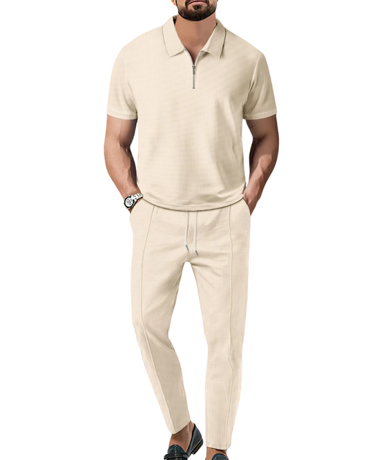 Polo 2 pièces zippé