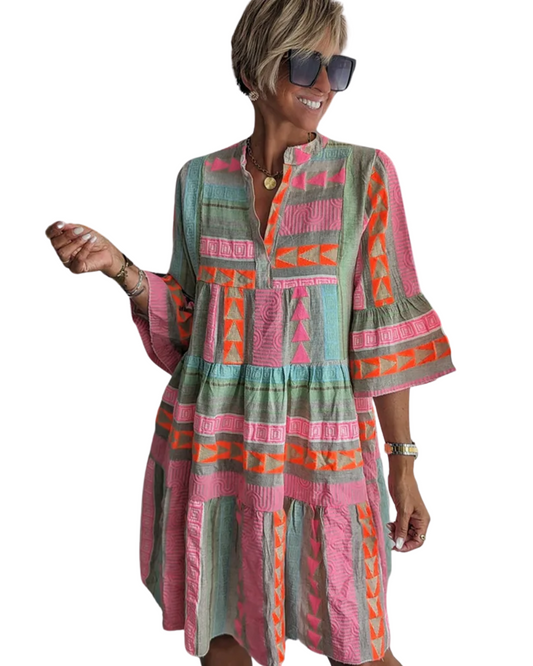 Robe élégante et colorée pour femme