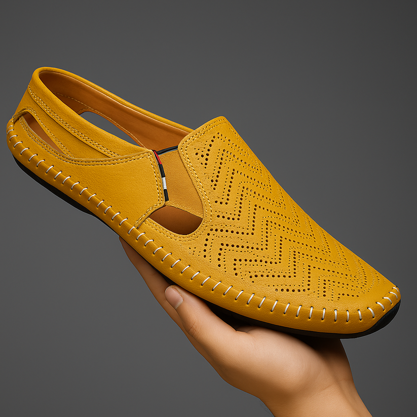 Sandales à lanières en cuir