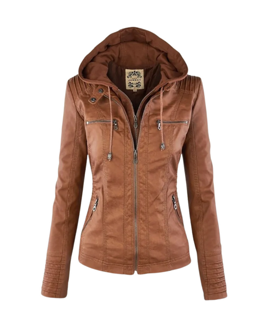 Veste en cuir végétalien