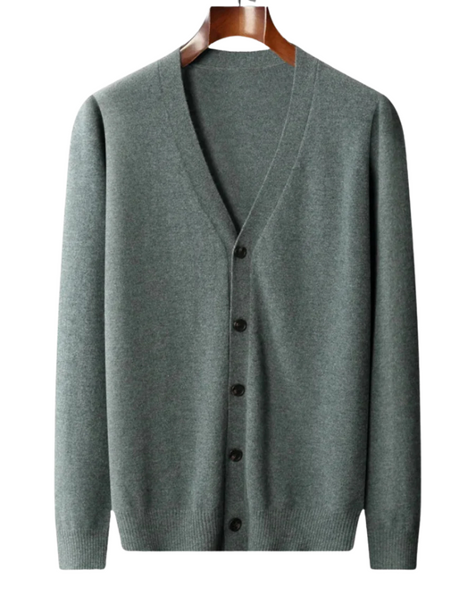 Cardigan tricoté en laine mérinos de Faunus