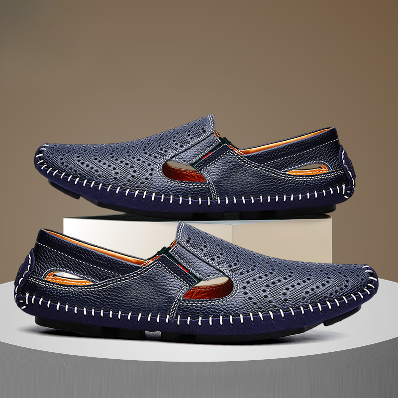 Sandales à lanières en cuir