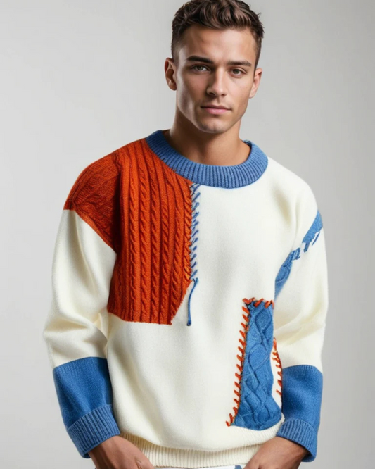 Pullover patchwork Amadeo