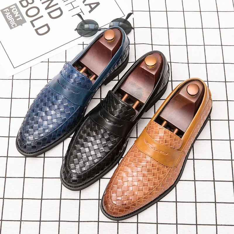 Mocassins élégants tissés