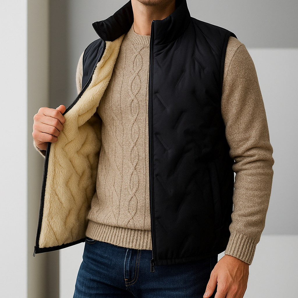 Gilet élégant en sherpa