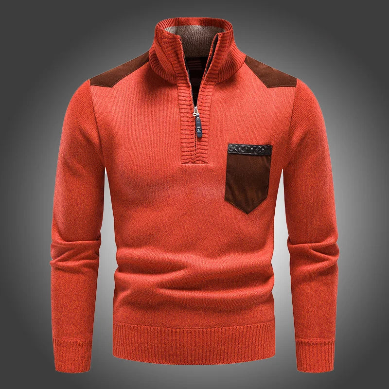 Pull en laine avec fermeture éclair