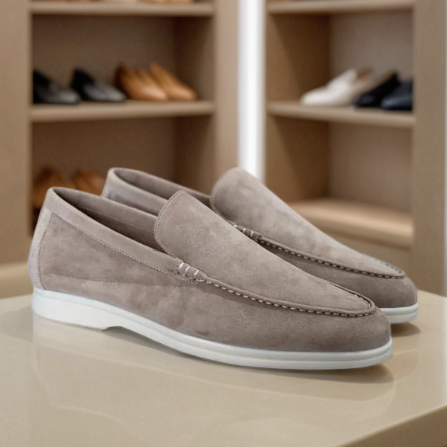 Mocassins en daim de qualité supérieure