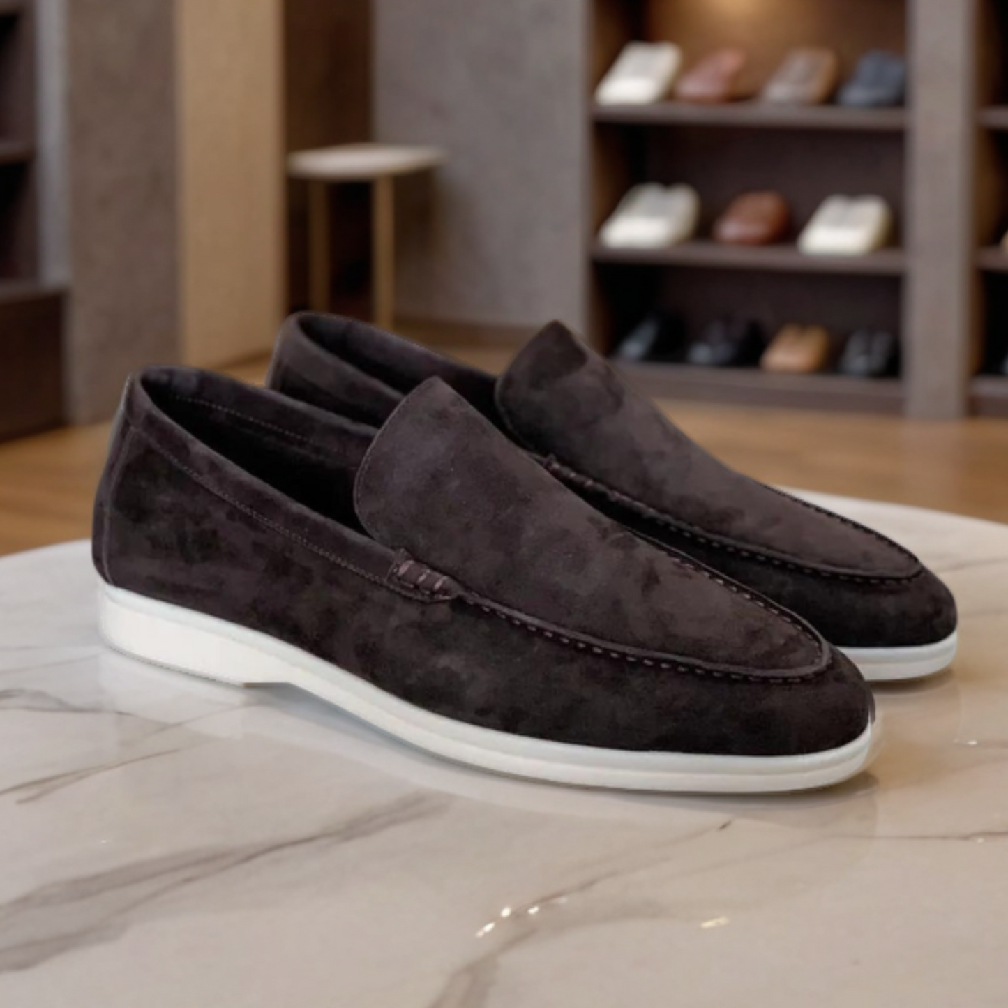 Mocassins en daim de qualité supérieure