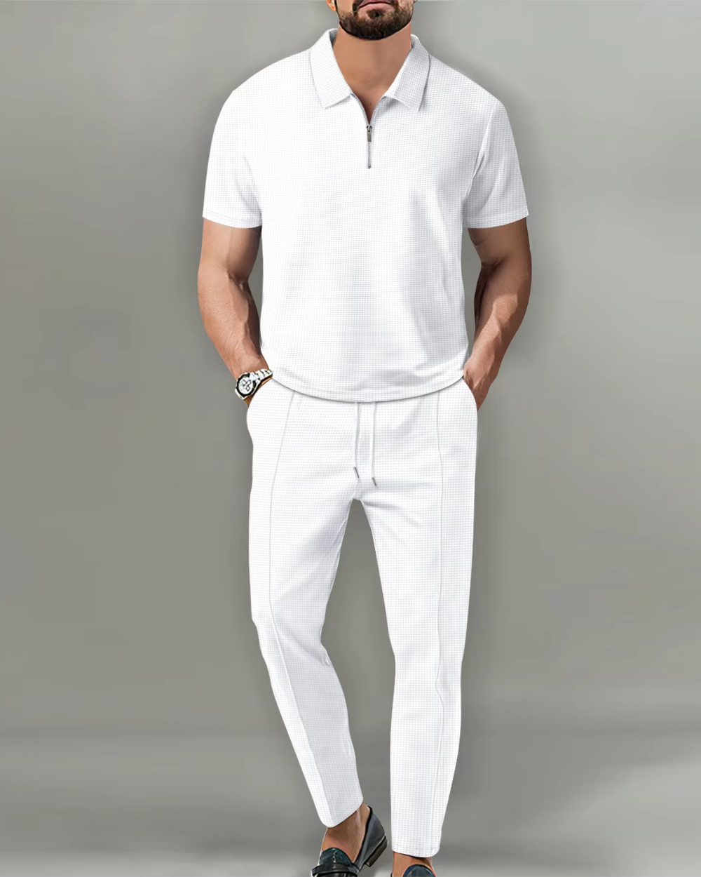 Polo 2 pièces zippé