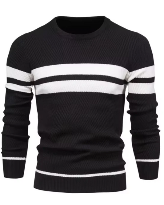 Pull élégant à rayures pour hommes