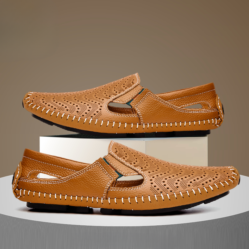 Sandales à lanières en cuir