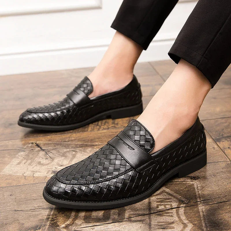 Mocassins élégants tissés