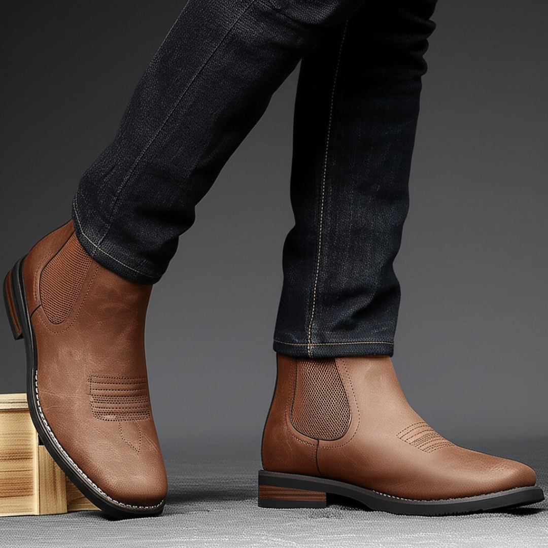 Bottes élégantes en cuir pour hommes