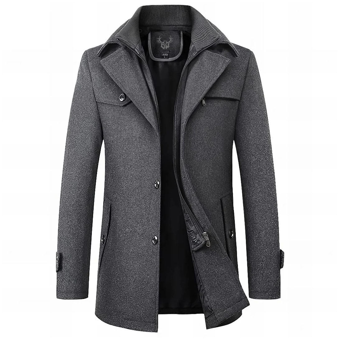 Élégant manteau en laine