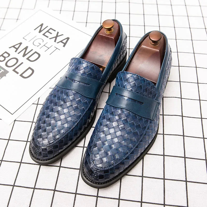Mocassins élégants tissés