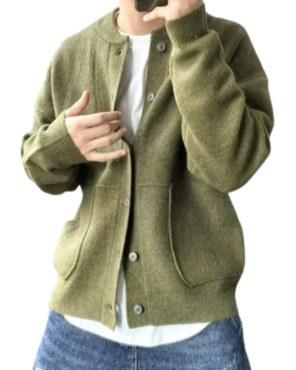 Veste à boutons décontractée