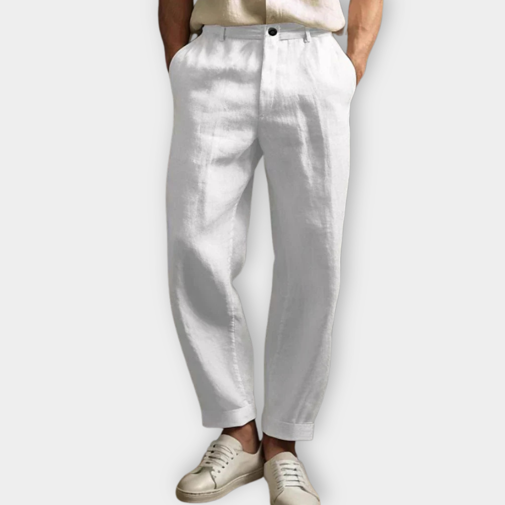 Pantalon de lin décontracté