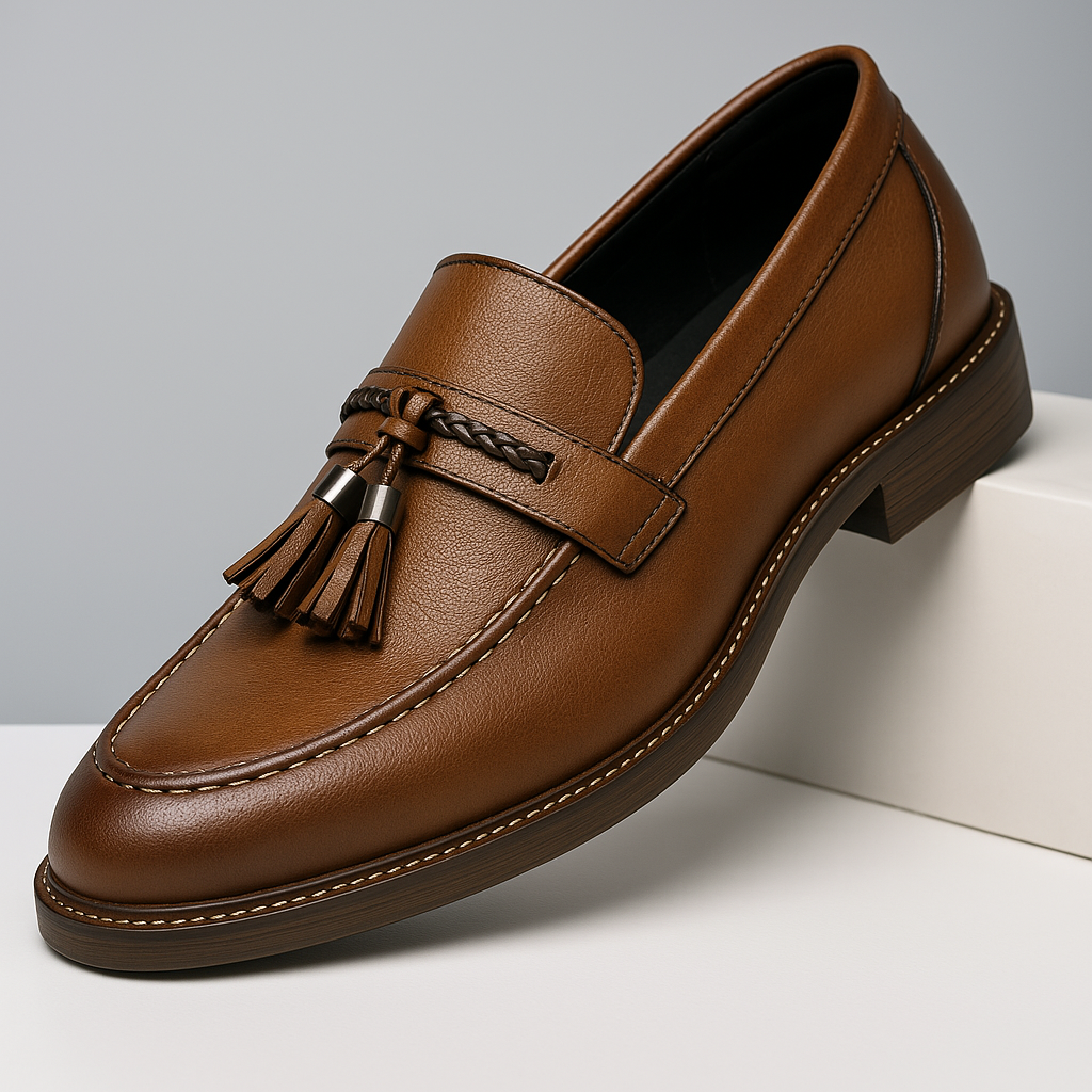 Mocassins à glands en cuir