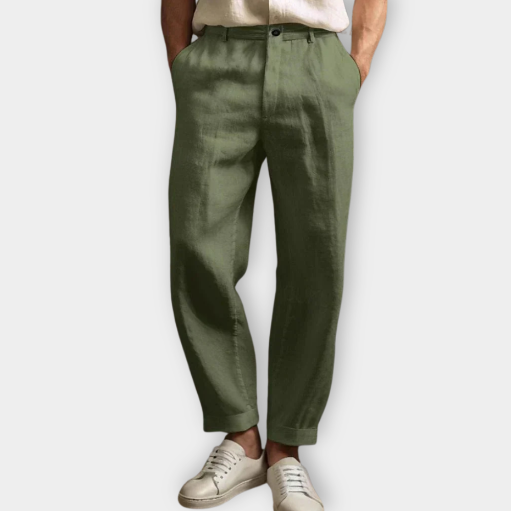 Pantalon de lin décontracté