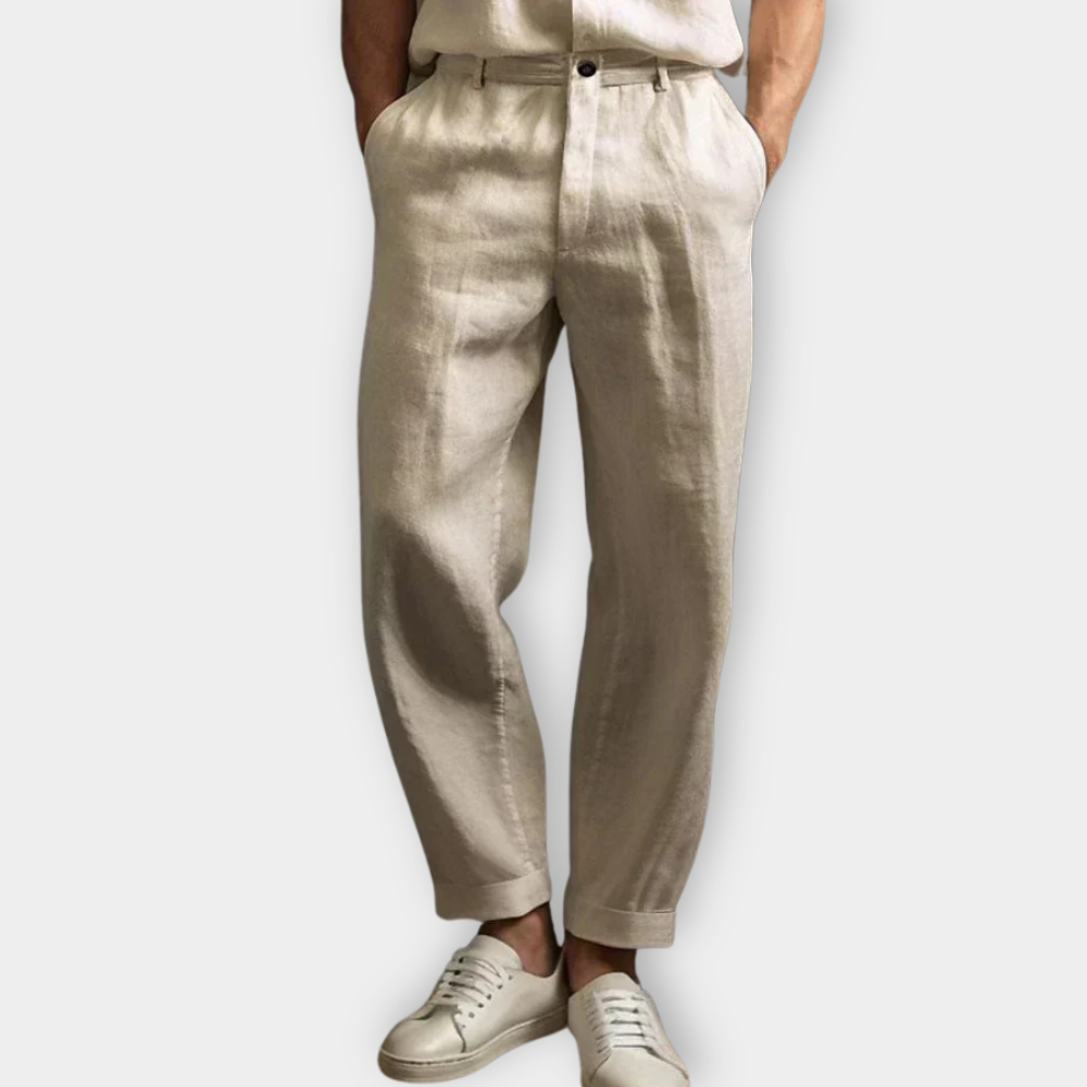 Pantalon de lin décontracté