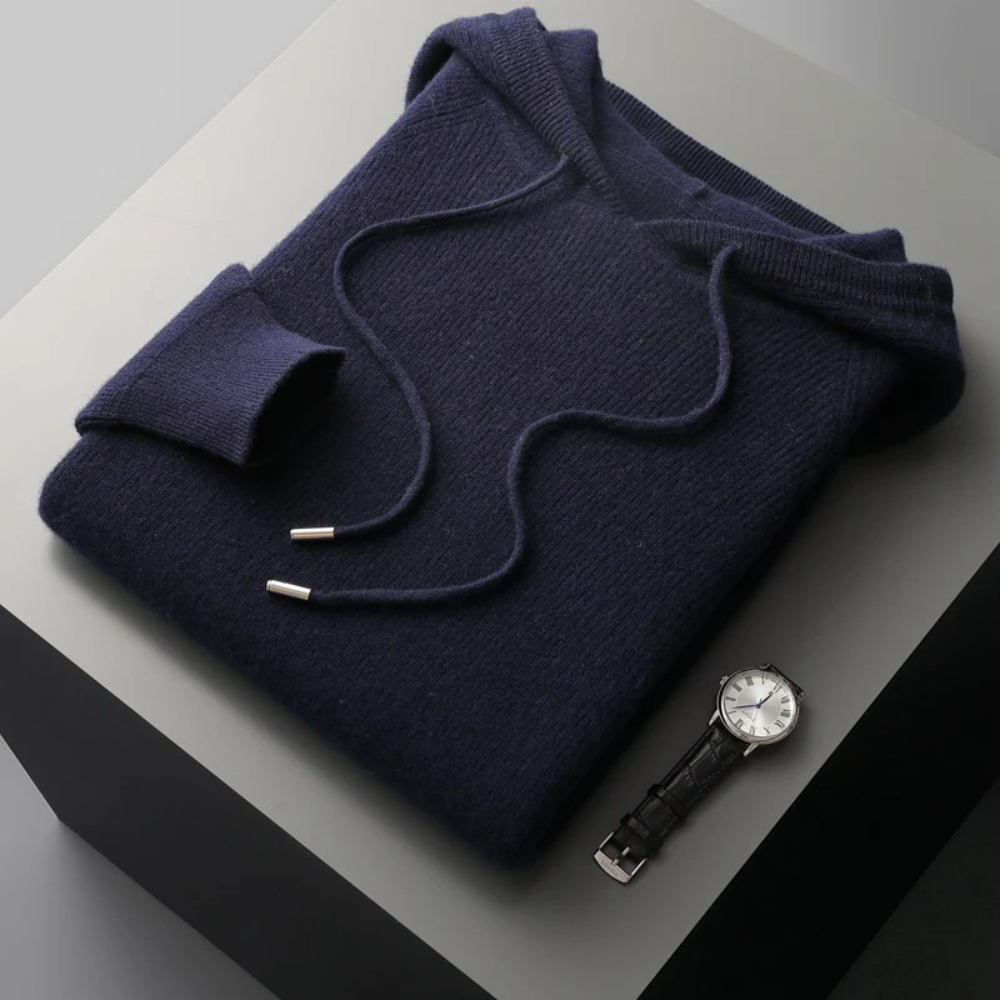 Pull à capuche en laine mérinos Arezzo