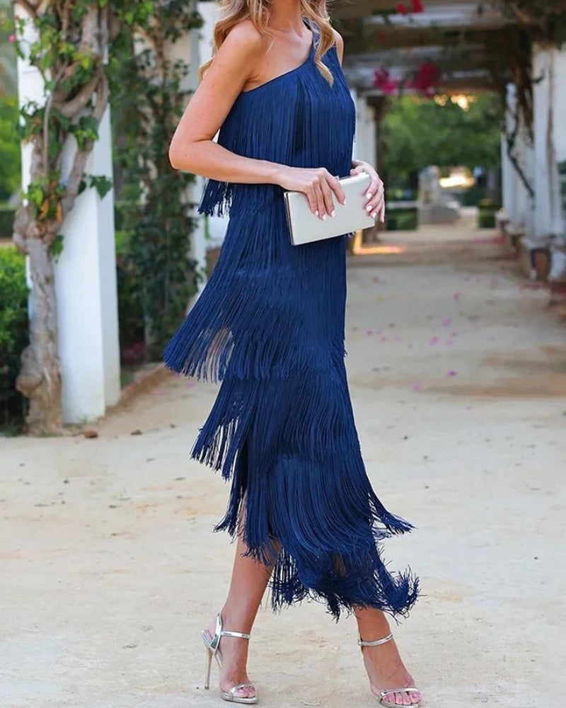 Robe élégante avec franges