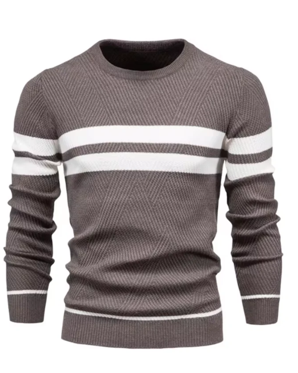 Pull élégant à rayures pour hommes