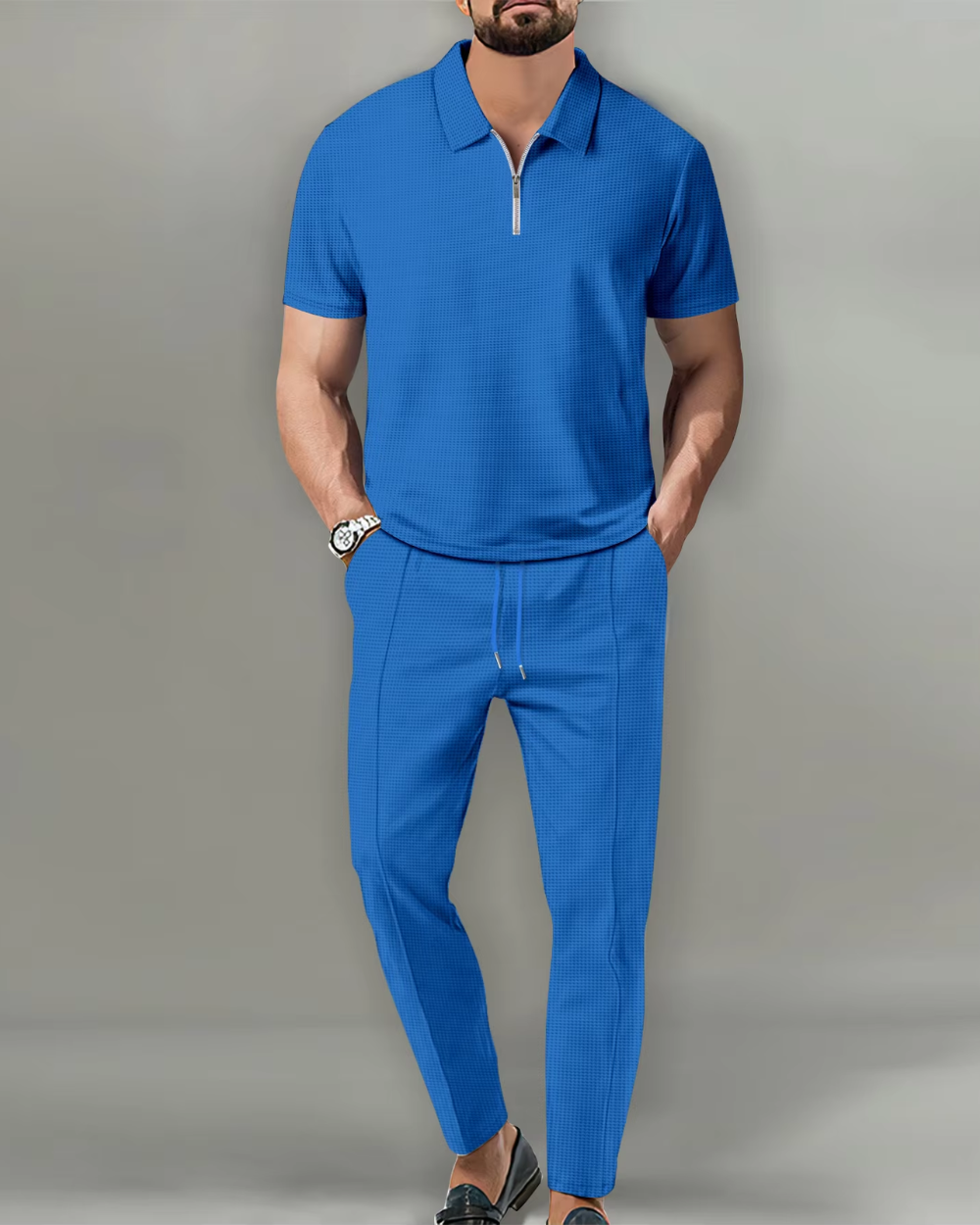 Polo 2 pièces zippé