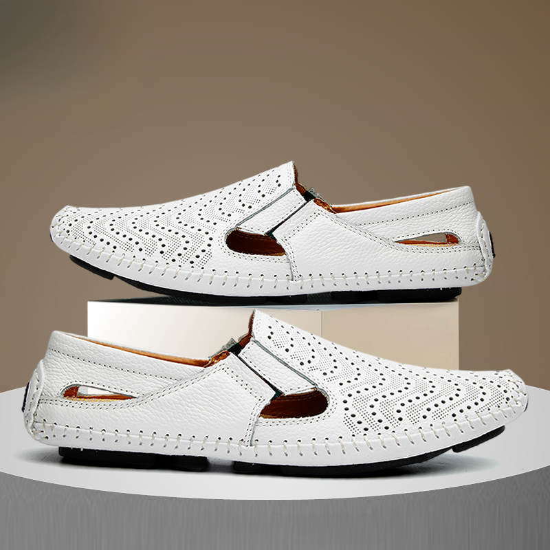 Sandales à lanières en cuir