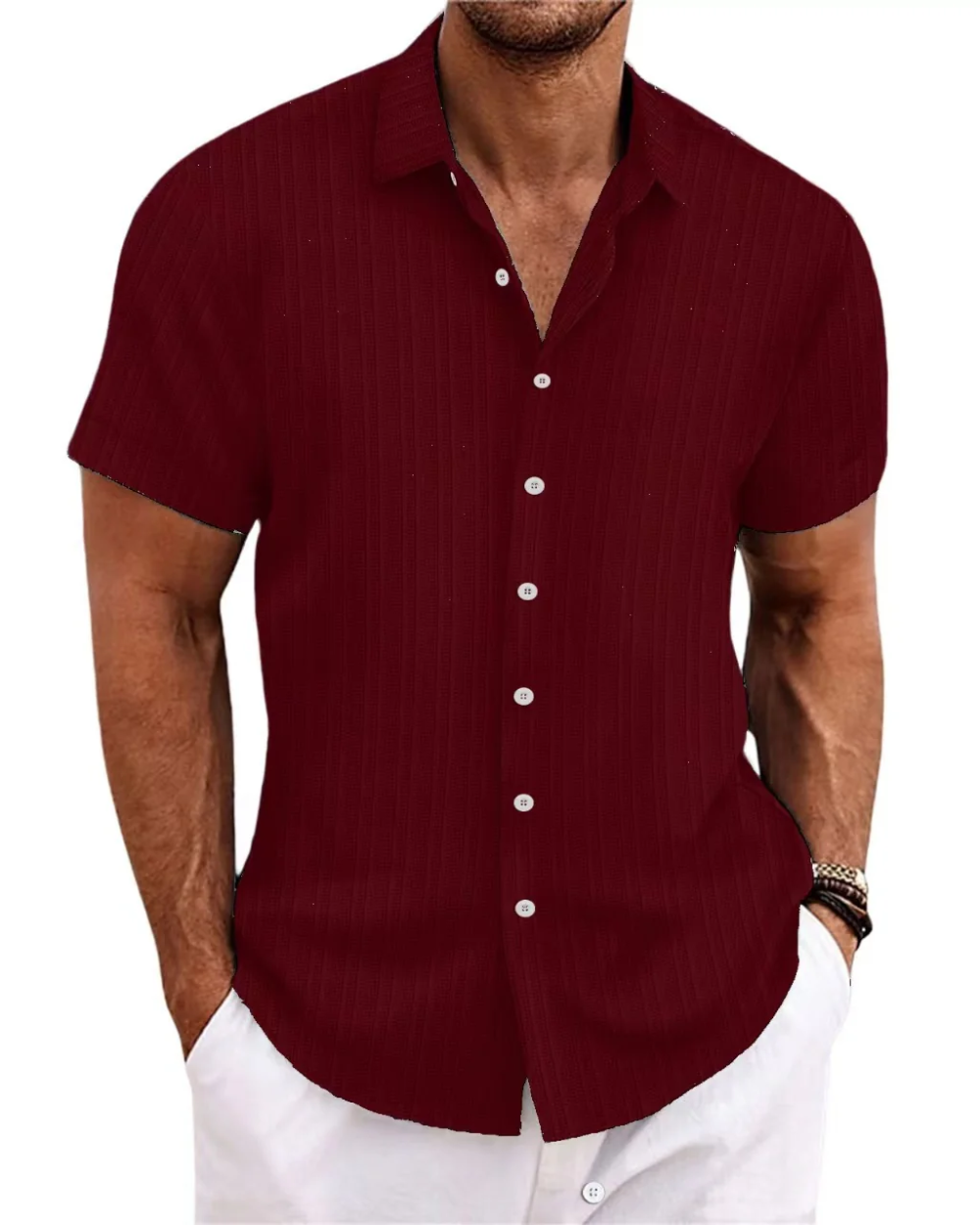 Chemise décontractée à manches courtes