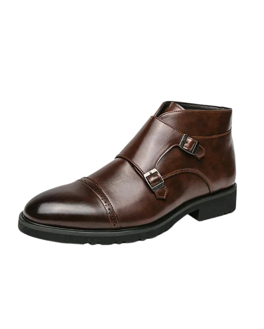 Bottes en cuir avec fermeture à boucle