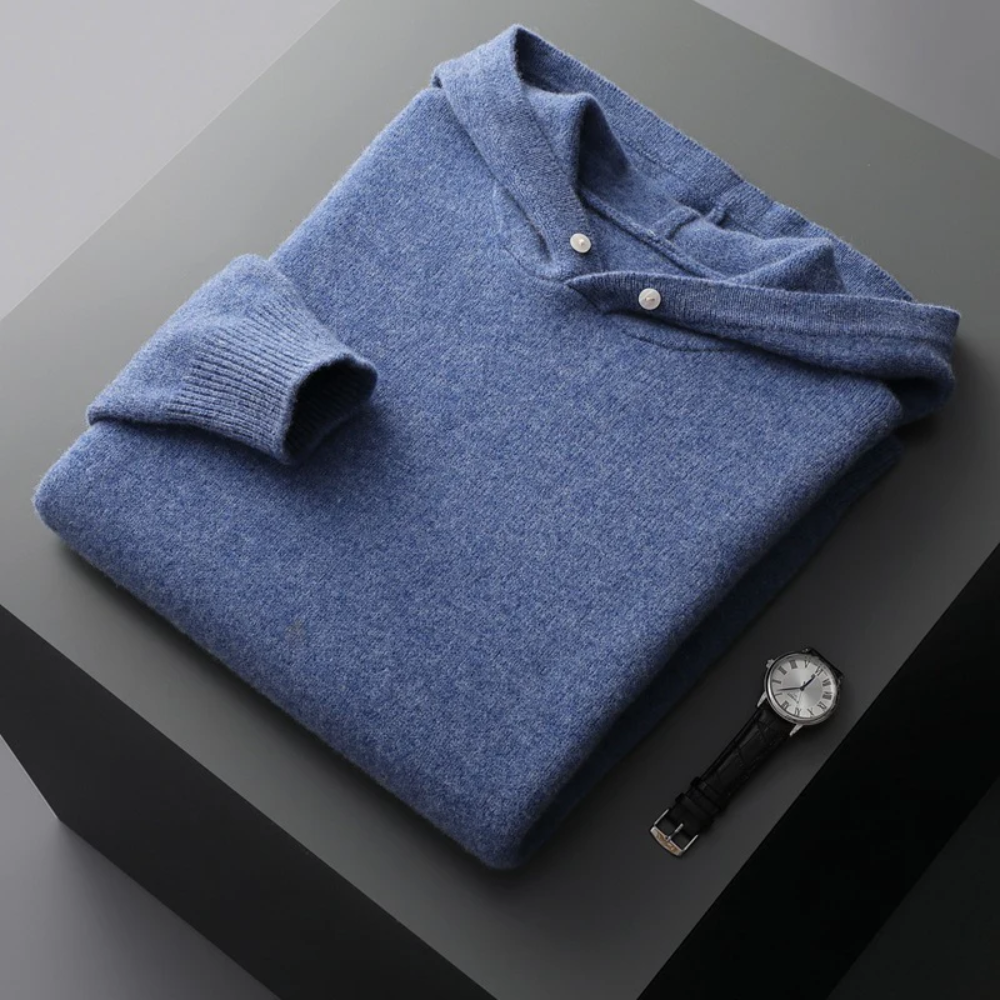 Pull à capuche en laine mérinos Nova