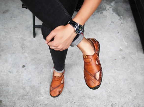 Sandales en cuir classiques