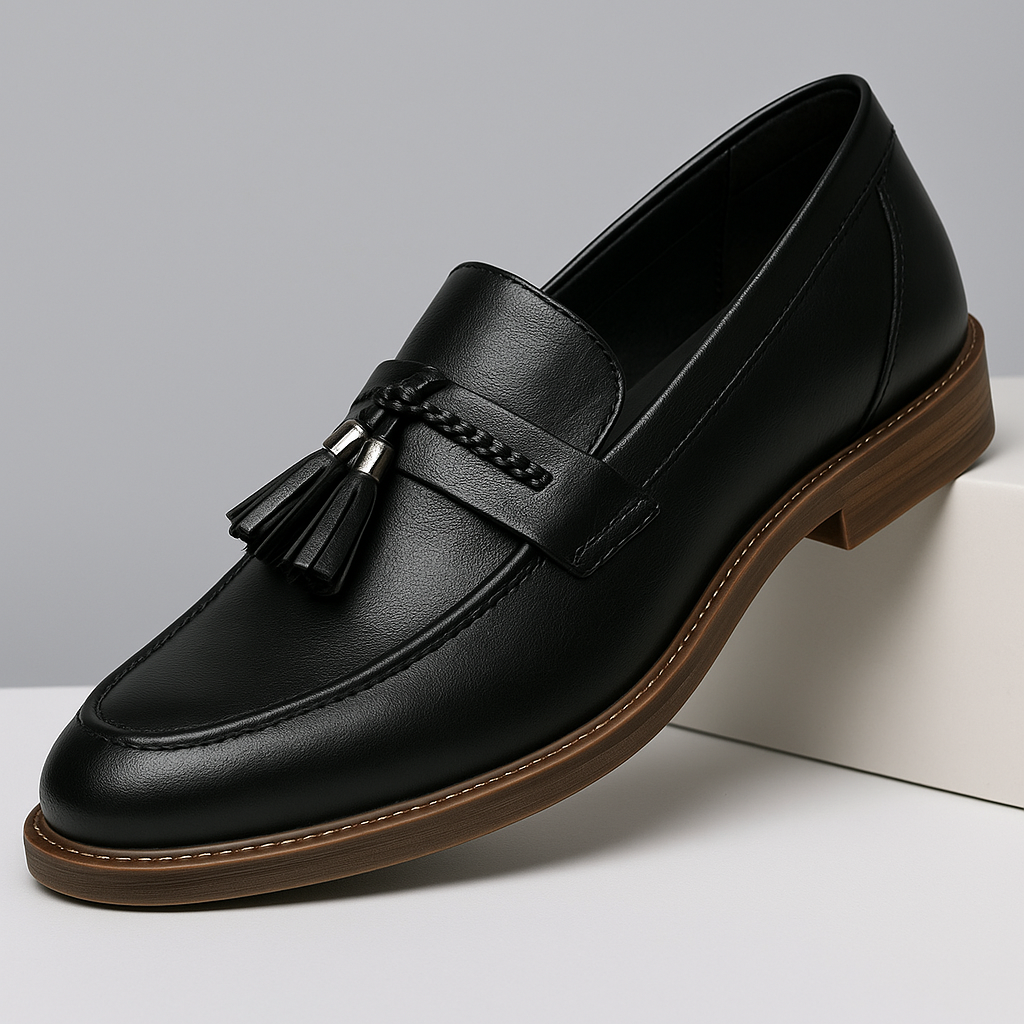 Mocassins à glands en cuir