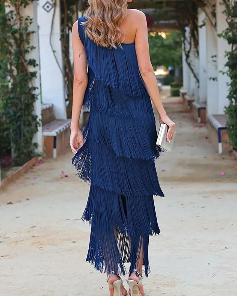 Robe élégante avec franges