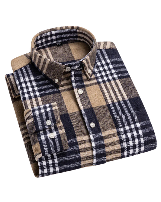 Chemise en coton à carreaux