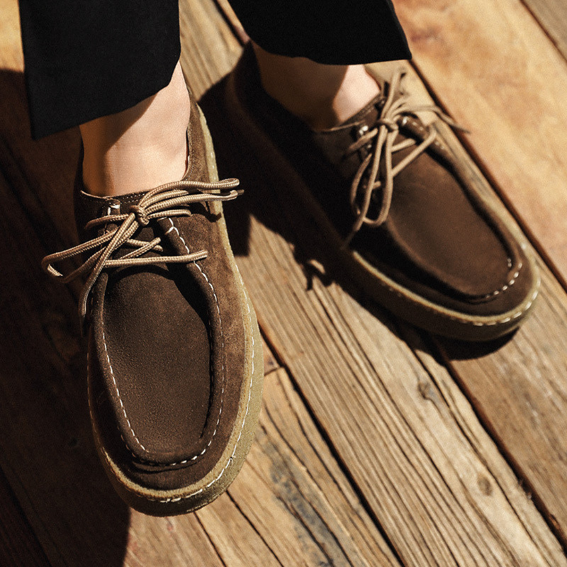 Chaussures de ville décontractées en daim