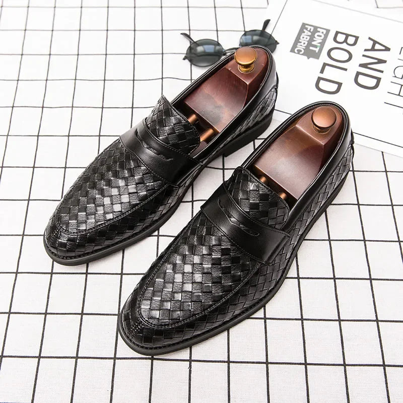 Mocassins élégants tissés