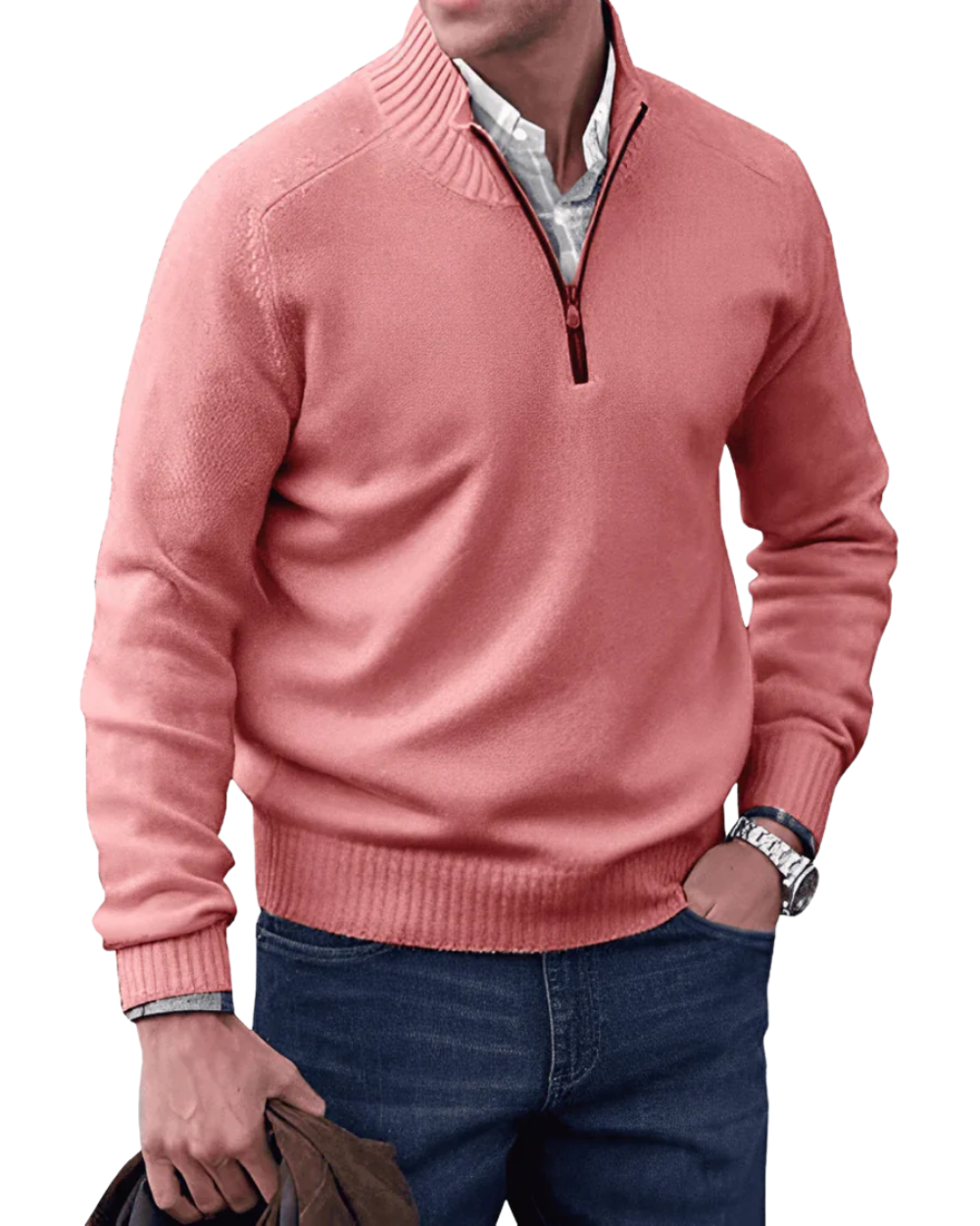 Pull zippé décontracté