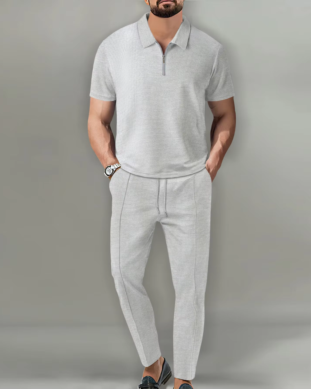 Polo 2 pièces zippé