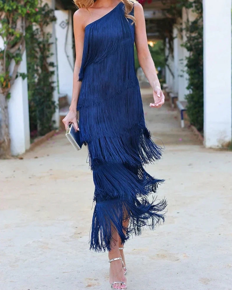 Robe élégante avec franges