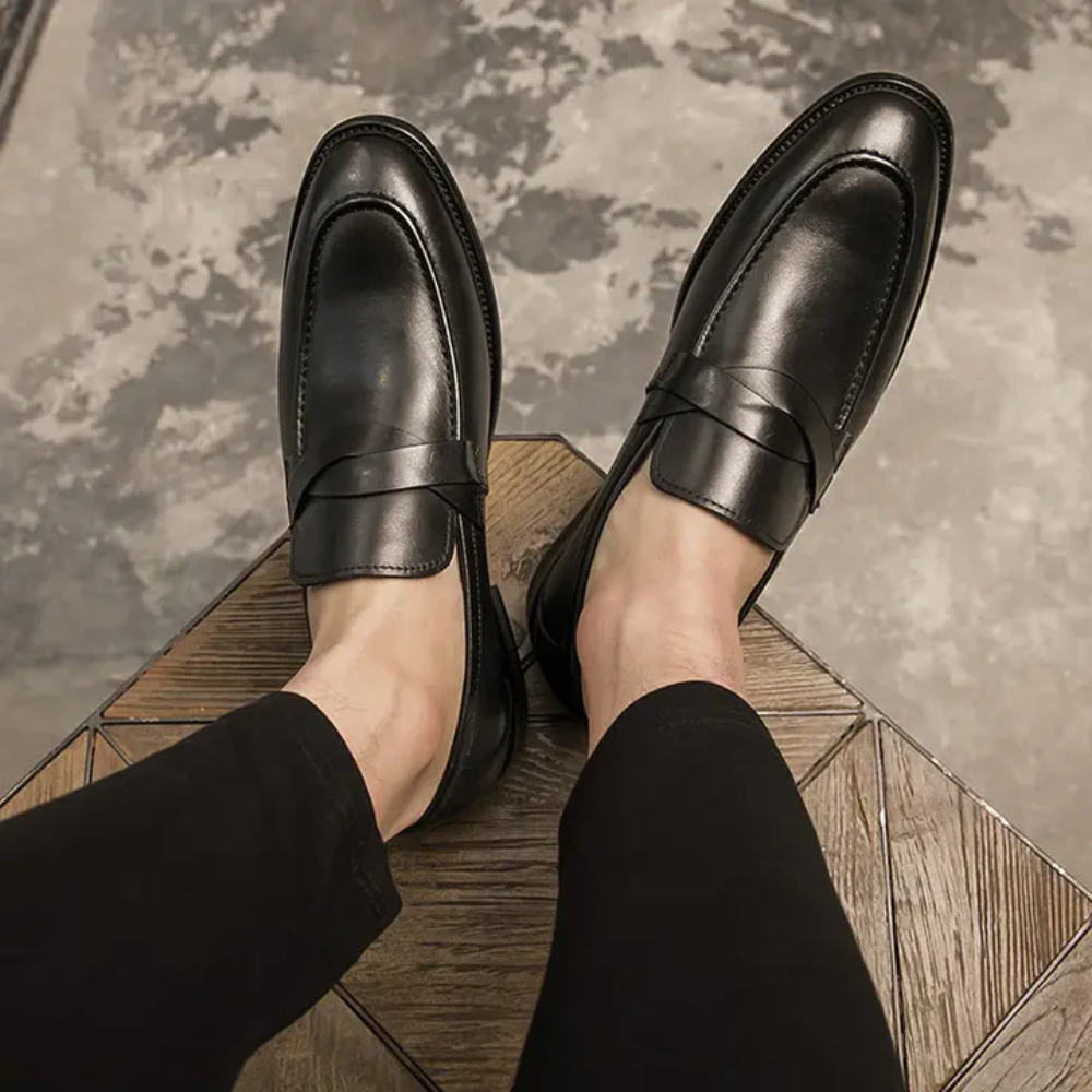 Mocassins en cuir chic